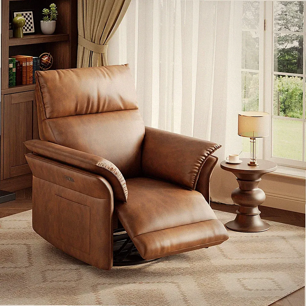 Power Recliner Glider Chair with Smooth Swivel and Rocking Motion Adjustable...